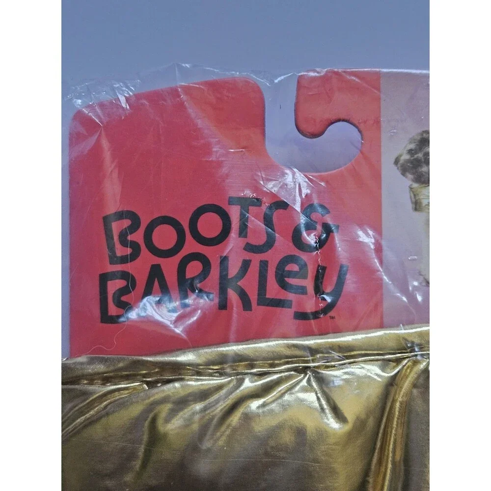 Boots & Barkley Vest Dog's Sz XS Gold Puffer Fleece Lined Jacket 10 lbs NEW TAGS